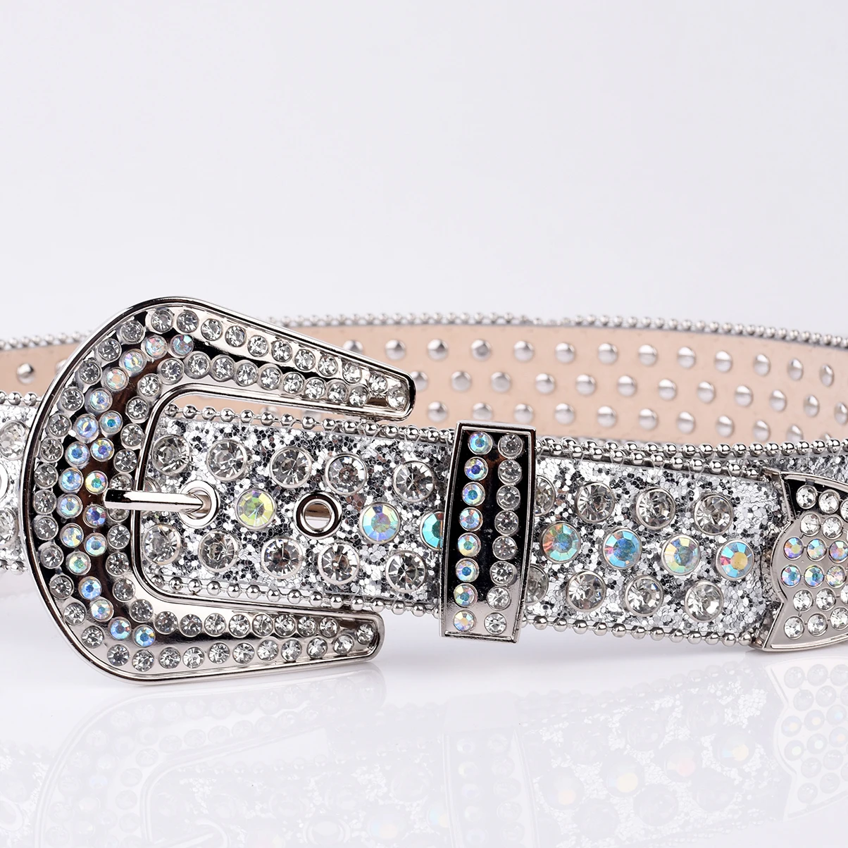 Punk Strass Gürtel schicke Western Jeans funkeln Kristall Denim Mädchen Mosaik Jeans Gürtel – Detail 5