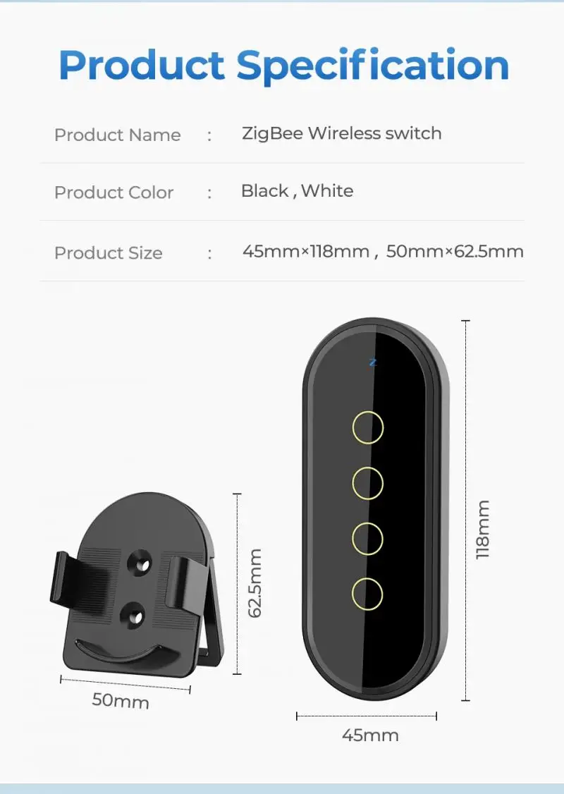 Tuya ZigBee 4 Gang 12 Scene Touch Light Switch 2.5D Tempered Glass Smart Home Scene Light Switch Smart Life App Remote Control