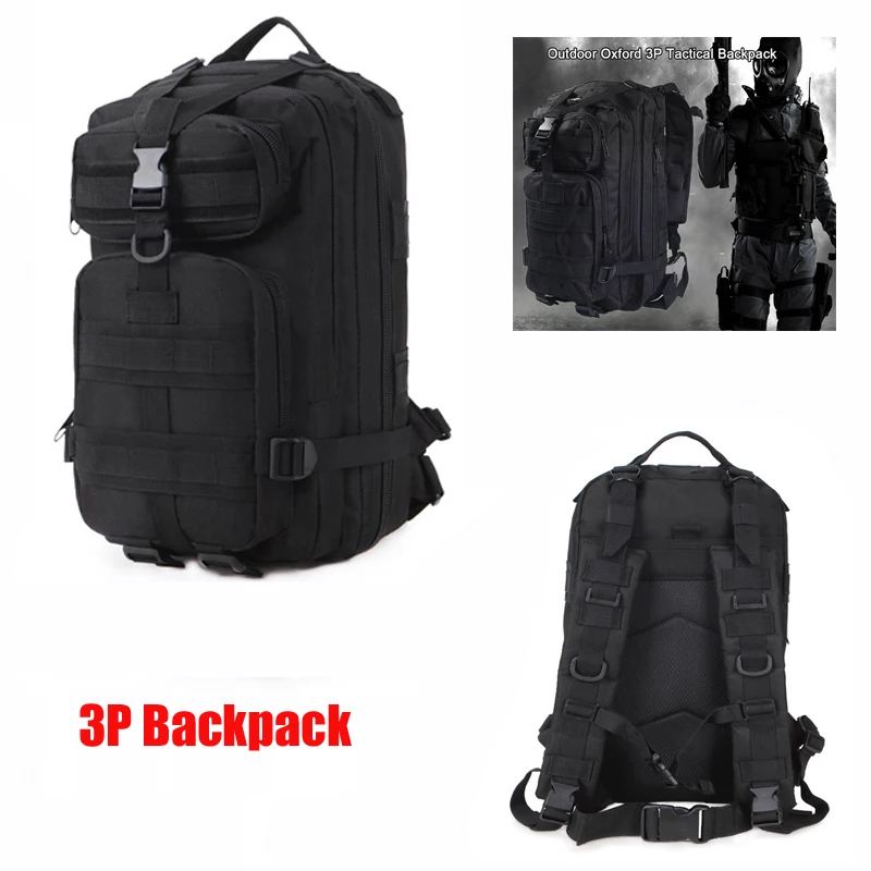 

High Quality Nylon Waterproof Military Backpack Tactical Outdoor Hiking Camping Hunting Trip Large Capacity 35L 3P Bag