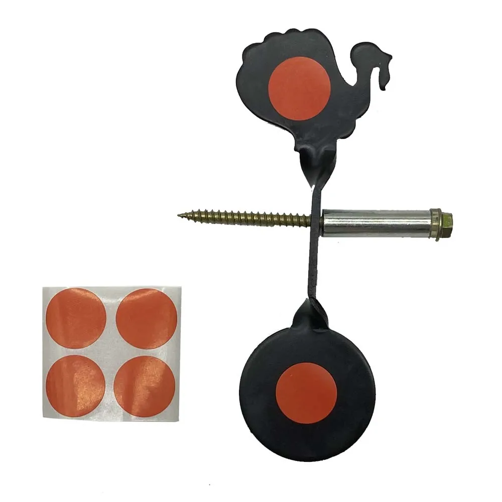 Hunting and Shooting Steel Plinking Spinner Target Five Animals Option Red Black Simple Pack Slingshot Pneumatic Launcher