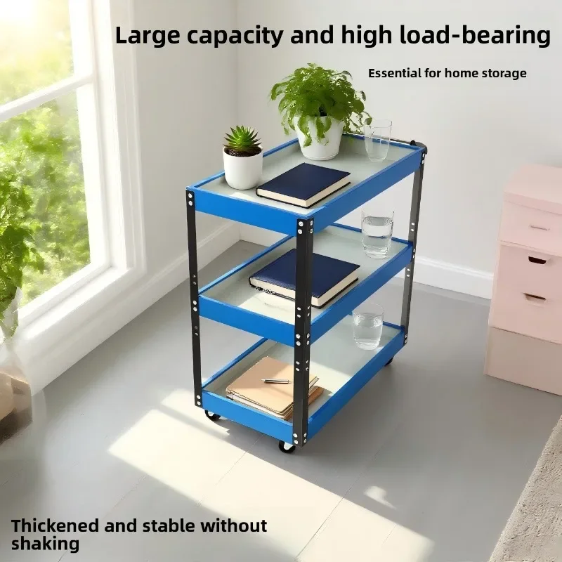 Three Layer Utility Cart Beauty Salon Rolling Trolley Portable Storage Cabinet for Tools Storage Cart Salon Furniture Tool Cart