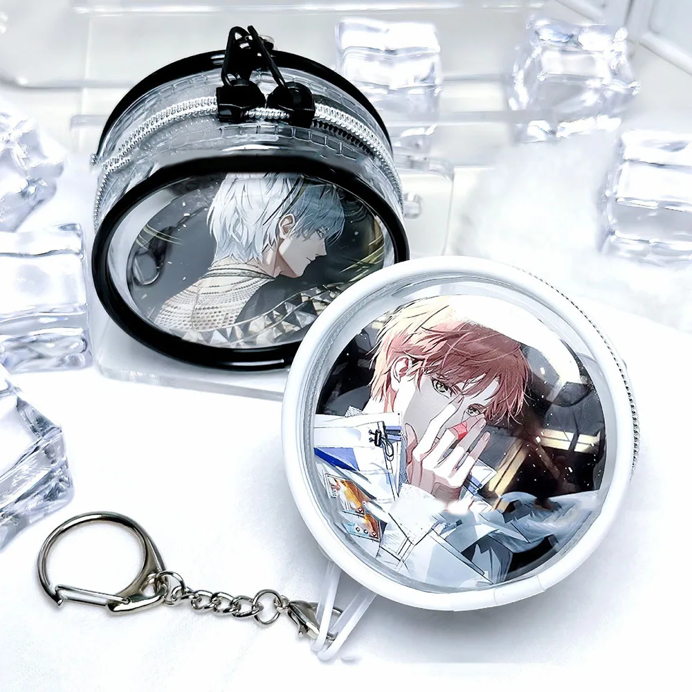 Transparent Anime Badge Storage Case Keychain Toy Display Organizer Box Thicken PVC Pouch Jewelry Toy Doll Gifts Bag Keychain