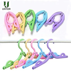 UNTIOR Folding Travel Hangers Portable Folding Clothes Hangers Travel Space Saving Foldable Clothes Drying Rack for Adult