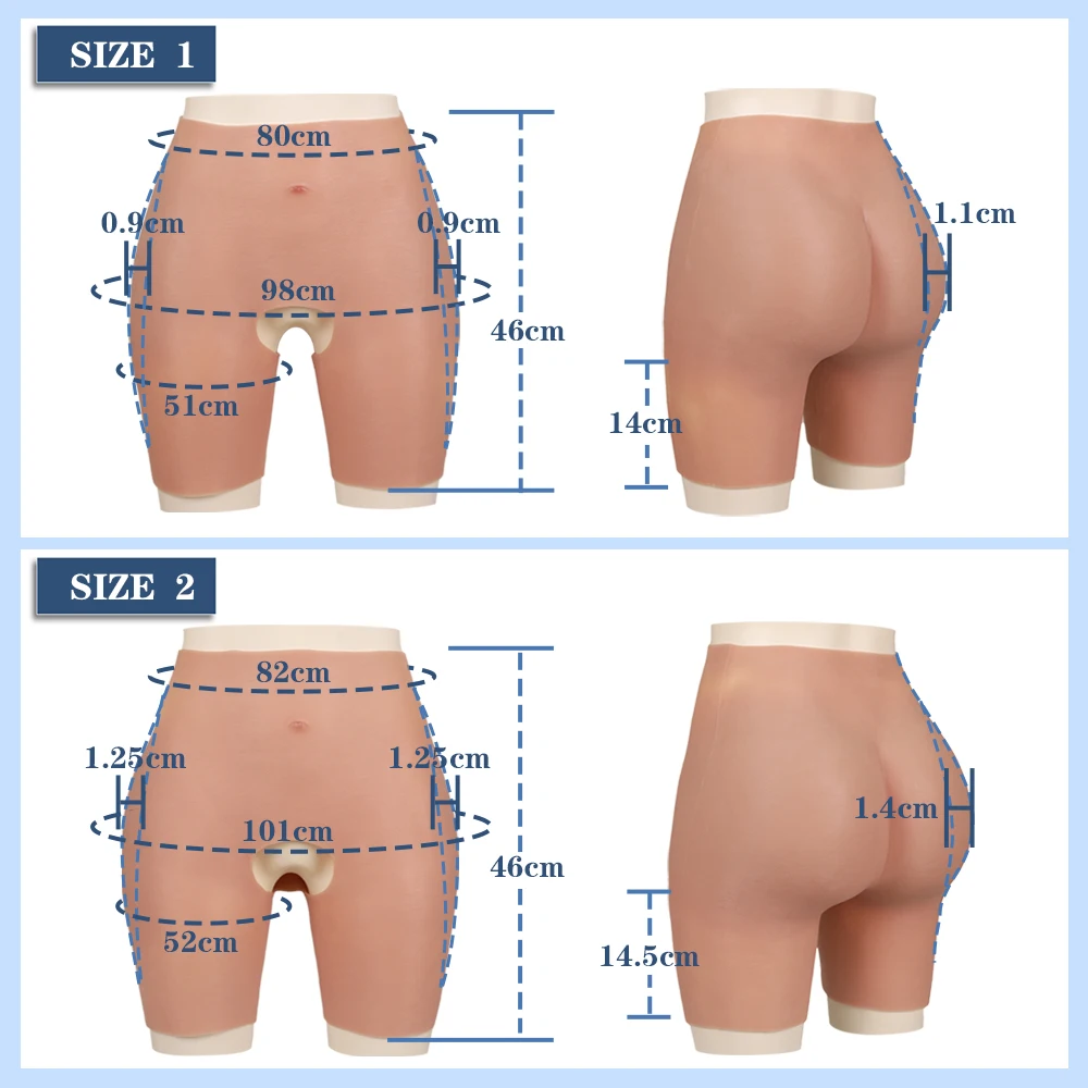 EYUNG Silicone Pants Sexy Butt Shemale Cosplay Crossdresser Drag Queen Hip Enhancer Pants Cosplay Daily Open crotch