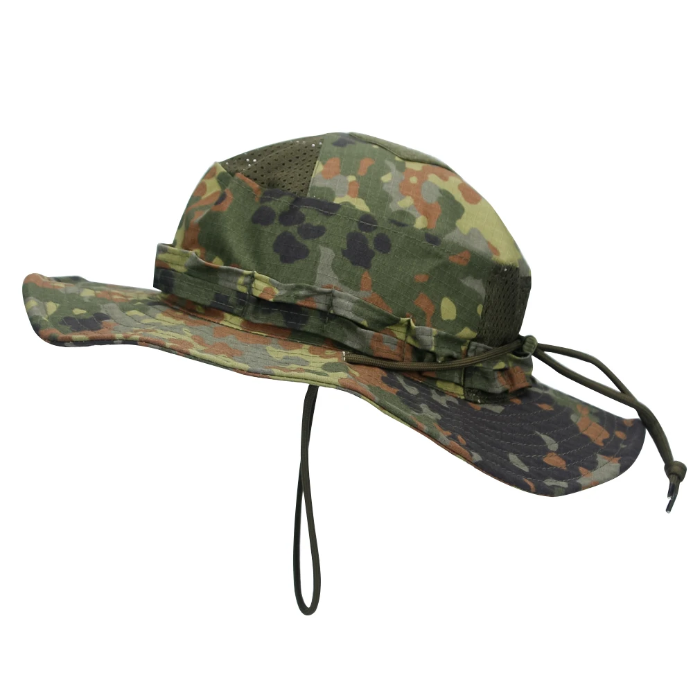 1 Stück/3 Stück Camo Boonie Hut Sonnenschutz Atmungsaktiver Fischerhut Herren Outdoor Wandern Jagd Angeln Winddichter Fischerhut