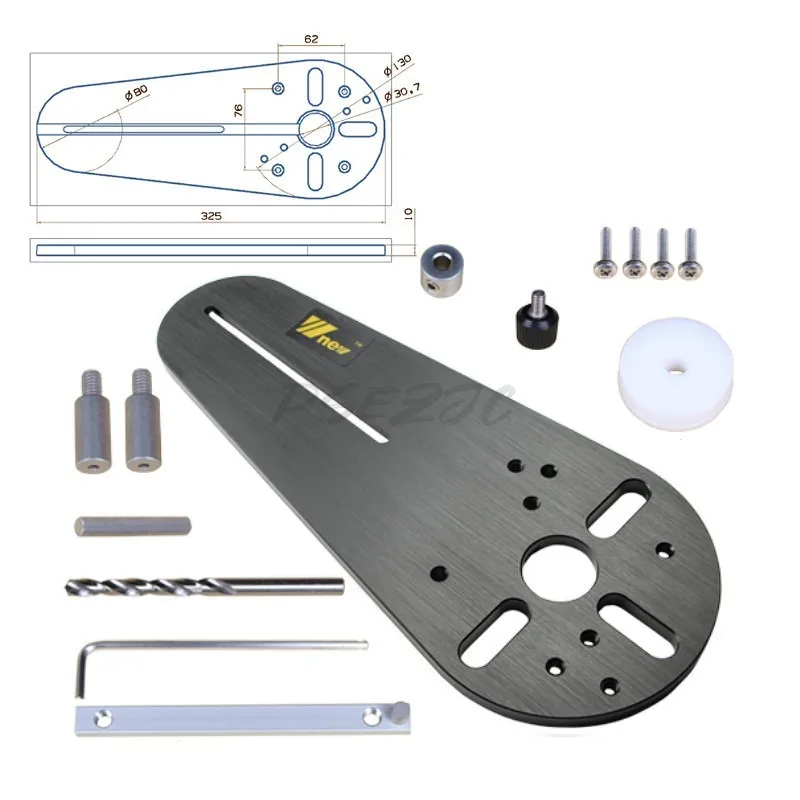 DIY Accessories for Edge Trimming Machine Cutting Circles Processing Circles Slotting Woodworking Tools