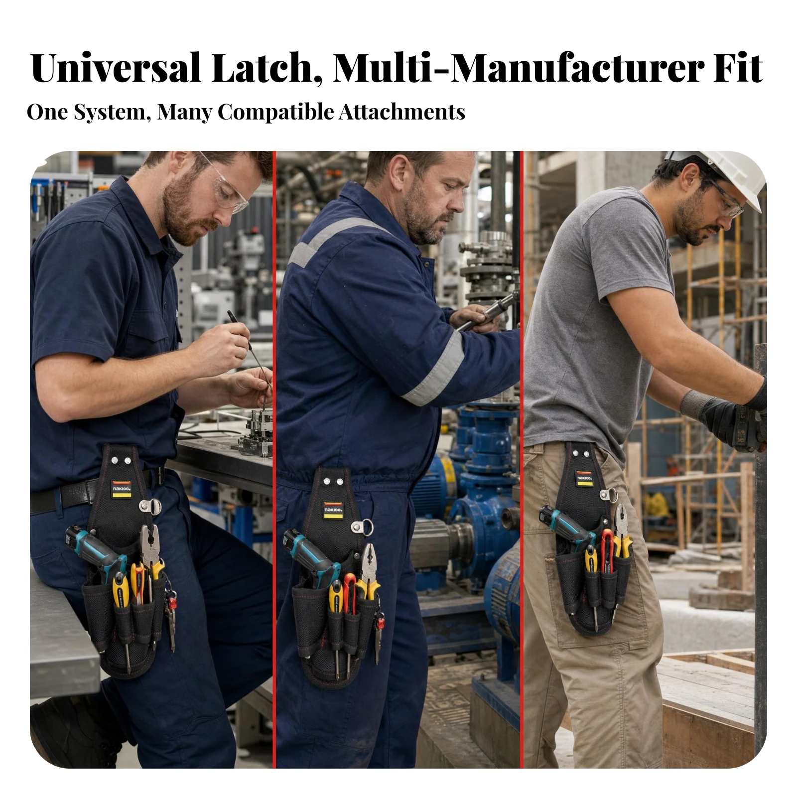 Rotating Tool Pouch Quick-Release Screwdriver Pouch Work Gear Swivel Hanger 1680D Oxford Material