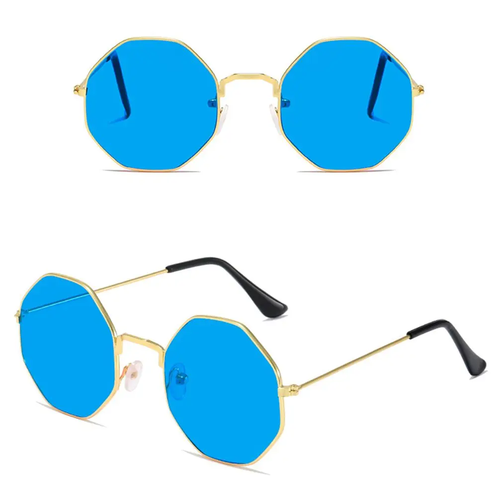 Summer Sun Glasses UV400 Protection Men's Shades Sunglasses for Women Retro Sunglasses Octagonal Polygon