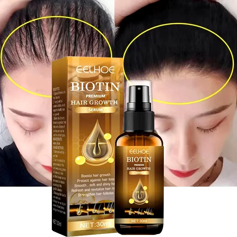 

Biotin Hair Growth Serum Spray Anti Hair Loss Products Fast Growing Prevent Dry Frizz Damaged Repair Treatment Scalp Beard Care