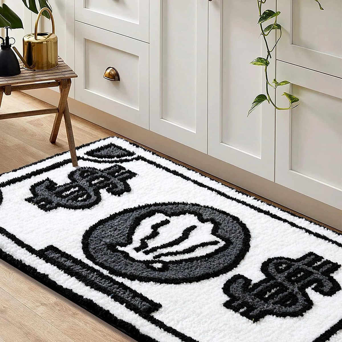 

Cartoon Money More Bathroom Floor Mat Bathroom Absorbent Non-slip Feet Living Room Bedroom Imitation Cashmere Bedside Blanket