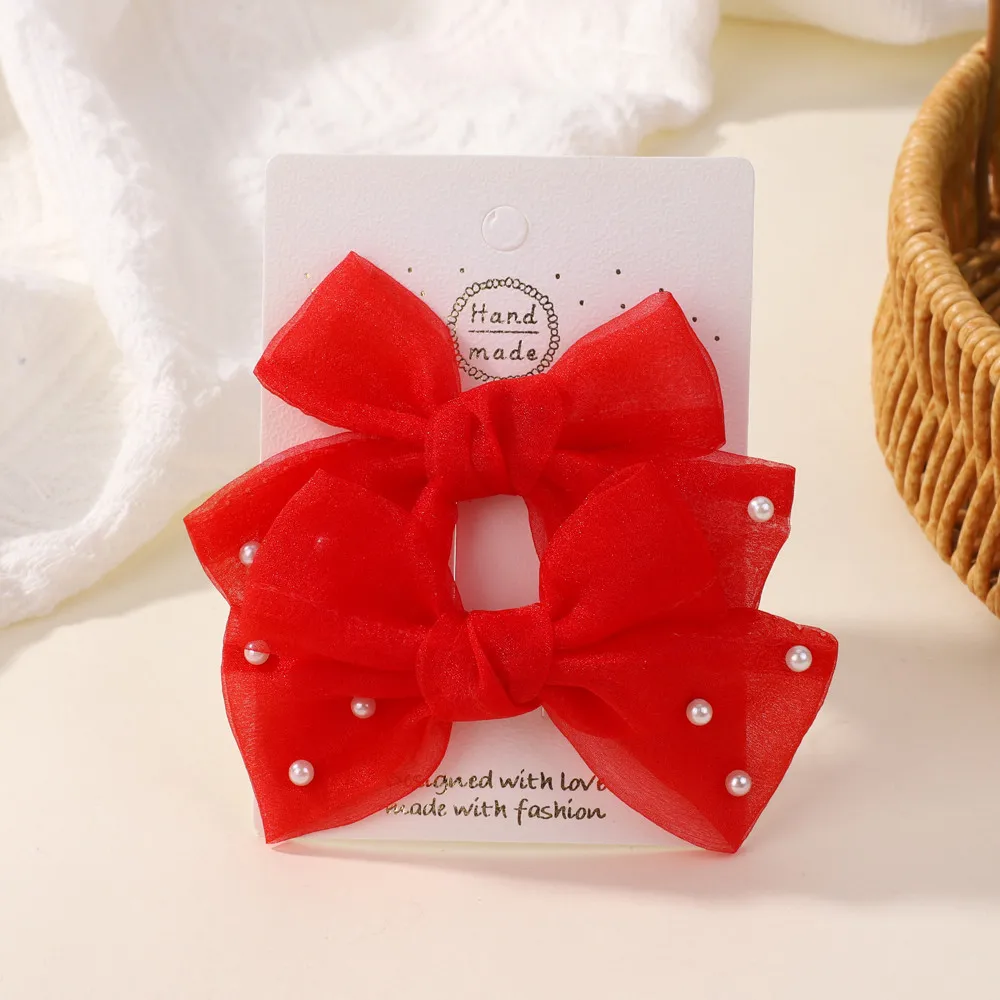 10 Teile/satz Zufällige Farbe Bögen Haar Clips Nette Süße Mädchen Seite Clip Einfarbig Haarnadel Handgemacht mit Schleife Haar Zubehör headdr