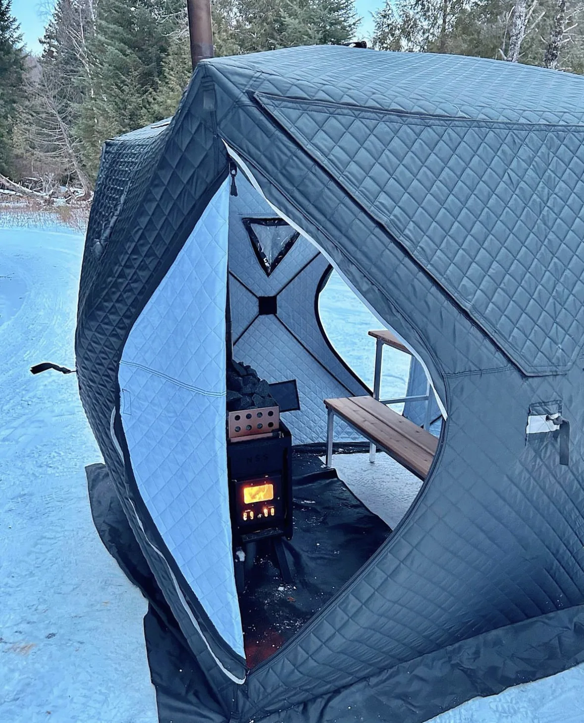Manufacturer Winter Tent Cotton Cloth Warm and Thickened Cold-proof Multi-person Snow Fishing House Sauna Ice Fishing Tent