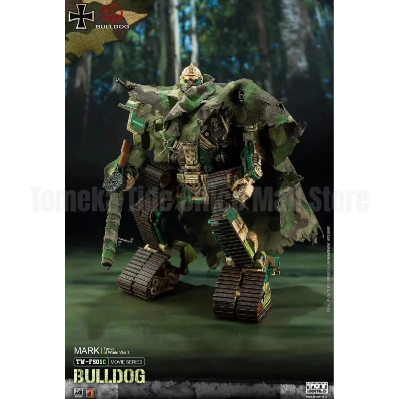 Juguete de transformación World TW- FS01C Bulldog, tanque militar alemán, edición de la Segunda Guerra Mundial, esqueleto de camuflaje, figura de acción, en Stock