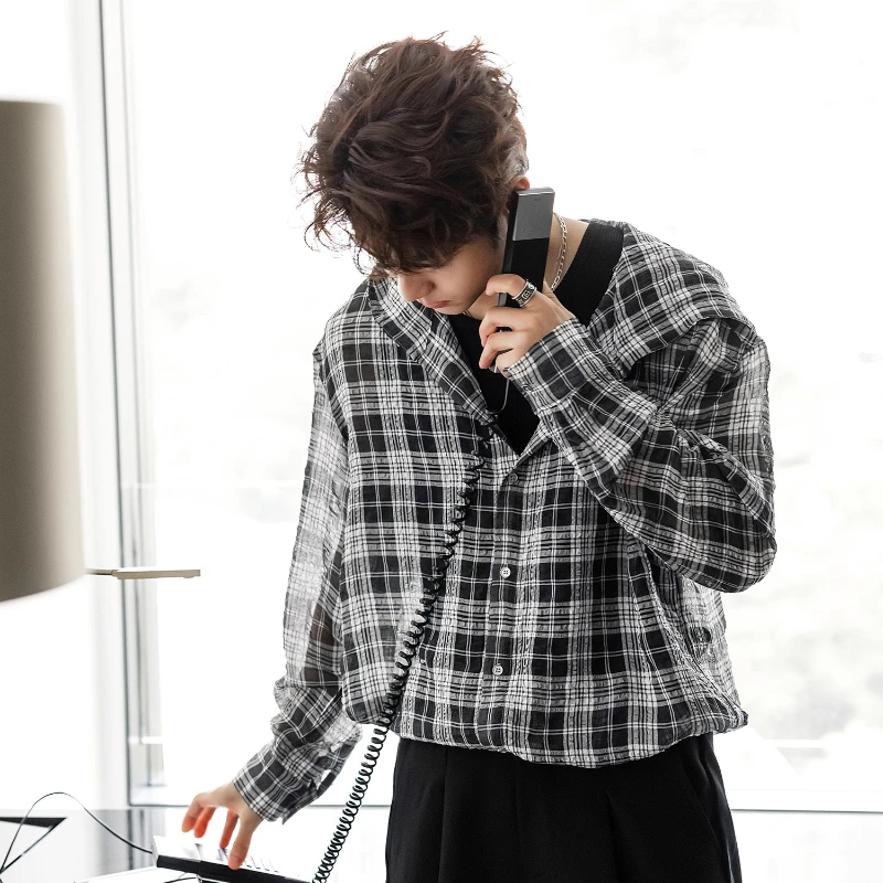 Men's 2025 New Handsome Thin Transparent Hooded Sunscreen Shirts Men's Trendy Loose Comfort Tops Male Fashion Long Sleeve Shirts