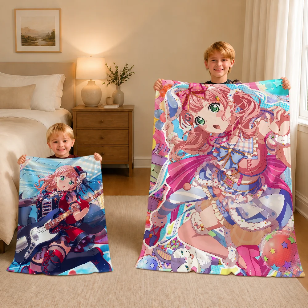 B-BanG Dream Girls Band Party Uehara Himari Warm Soft Plush Blanket For Sofa Living Room Nap Home Bedroom Gift Flannel Pet Hogar