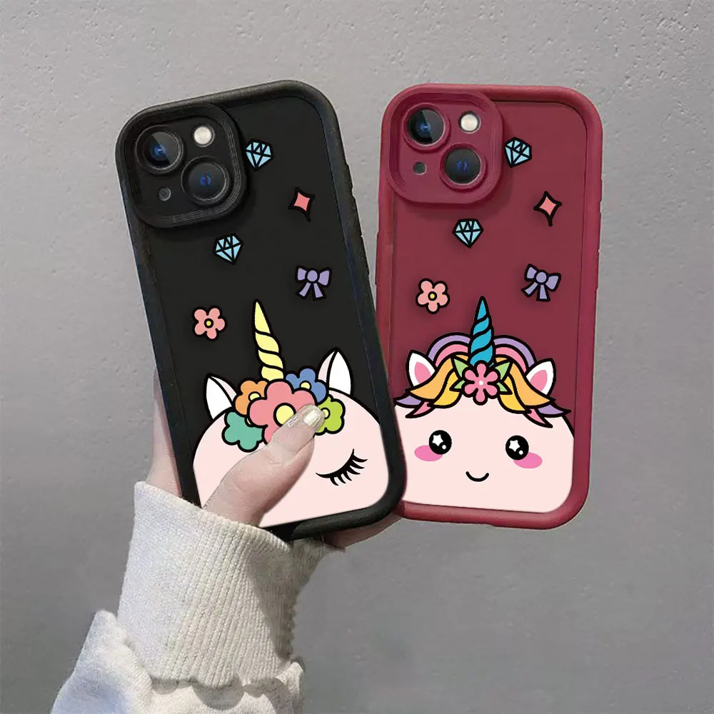 Unique Cute Unicorn Luxtury Phone Case For HUAWEI MATE 20 30 40 P20 P30 P40 P50 NOVA 5I 7 10 SE PRO Silicone Case Funda Shell