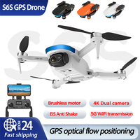 S6S GPS Optical Flow Positioning Drone 4K Dual EIS Camera 5G WIFI Image Transmission Remote Control Aircraft Quadcopter Toys