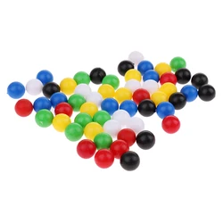 60pcs 1cm Colorful Plastic Balls Beads for Kids Crafts Jewerly Making Black Green Red White Yellow Blue