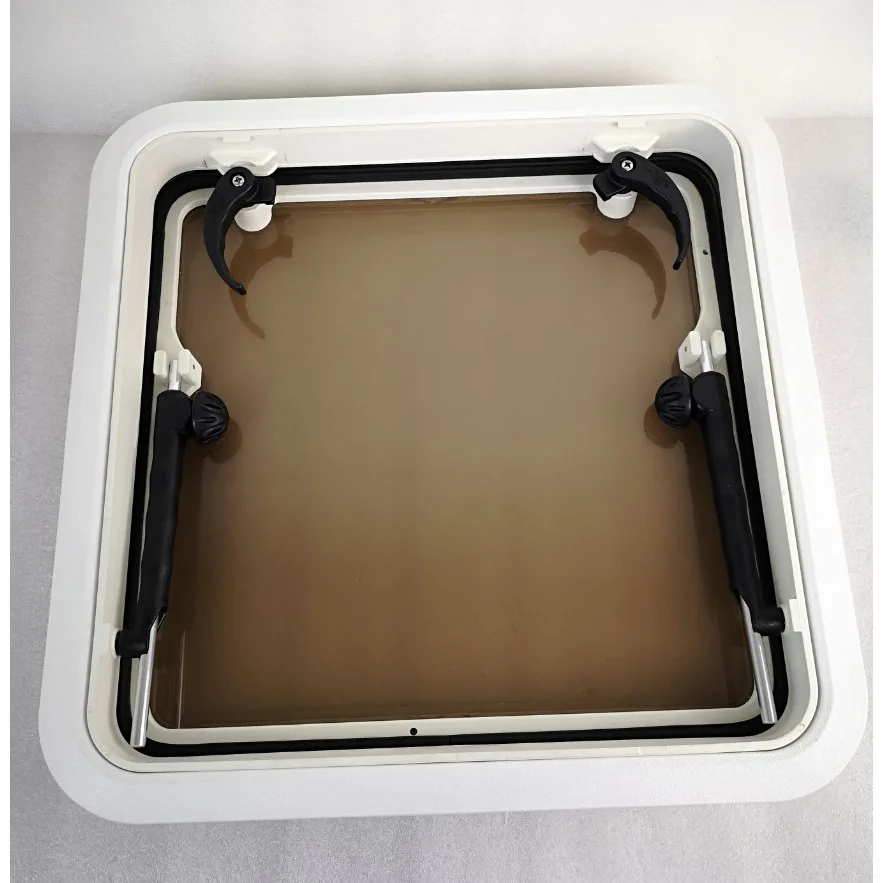 500*500 Mm Square Nylon Frame Tempered Glass Yacht/Ship Sunroof/Porter Window With Double Rods Product Category Boat Covers