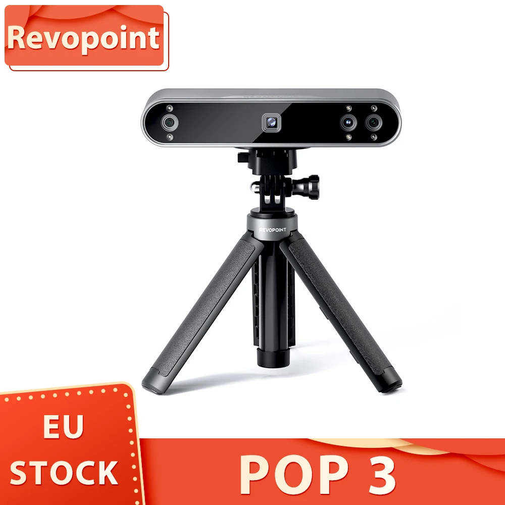 Revopoint POP 3 3D Scanner Advanced Edition, 0.05mm Single-Frame Precision, 400mm Max Scan Distance with Dual-axis Turntable