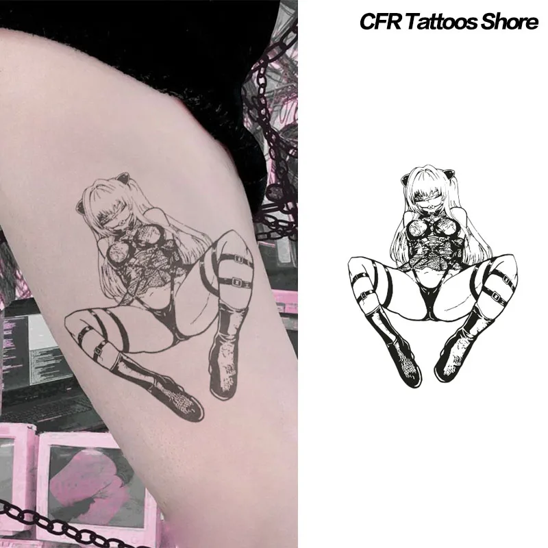 

Sexy Hotwife Fake Tatto Waterproof Anime Goddess Herb Juice Tattoo Stickers Temporary Tattoos Tatuaje Bodyart Must Tattoo Woman