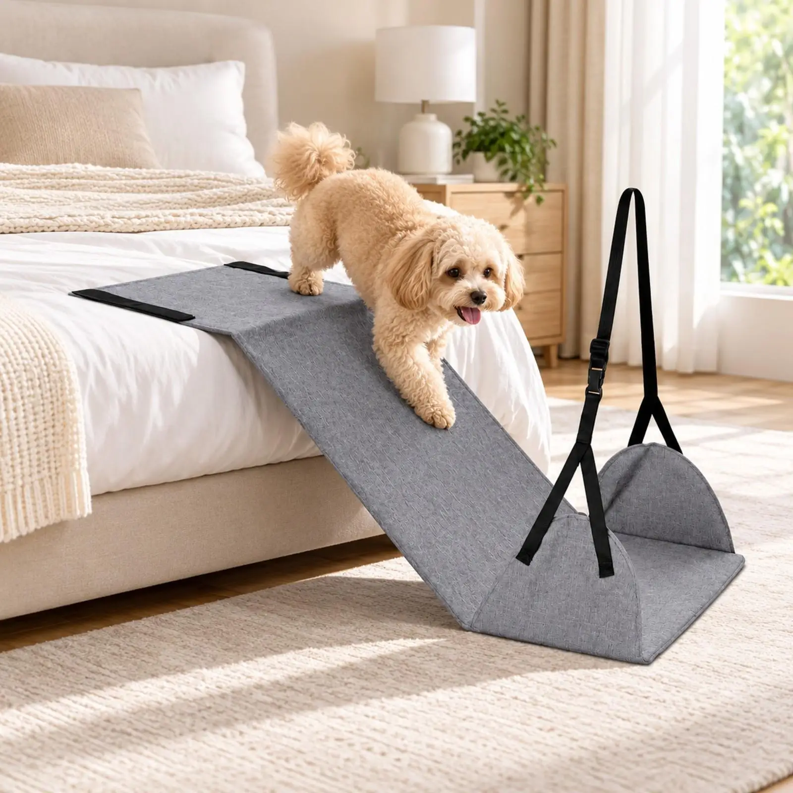 Oxford Cloth Travel Foot Hammock Strap for Airplane Train for seat Portable Foot Rest with Buckle and Storage Bag Design