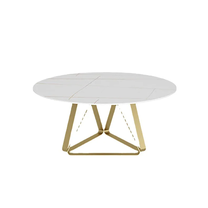 

Light luxury, household, with turntable, Nordic, round, marble, dining table and chairs, combination