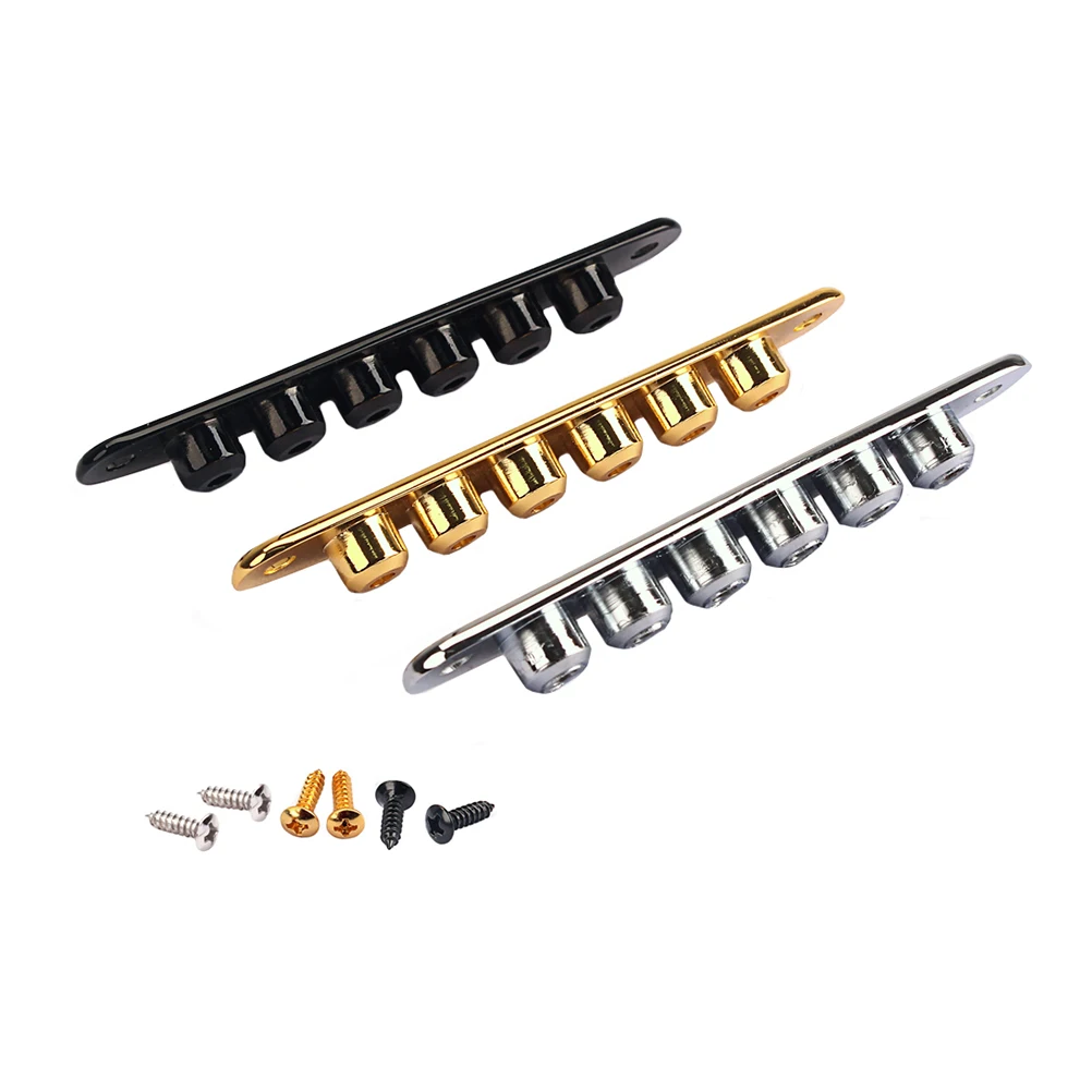 

3 pcs Metal String Ferrules Electroplated Replacement For Bass Guitar Large Thick Strings Diy Guitar Parts Accessories Black