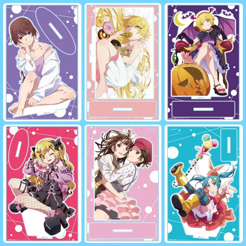 Monogatari Series ANIME 15CM Koyomi Araragi Acrylic Figure Stand Figure Desktop Ornament Collecting Accessories Keychain