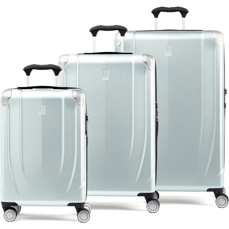 

Expandable Luggage Travelpro Pathways 3 Hardside, 8 вращающихся колес, легкий чемодан с твердым корпусом, Cloud Grey, набор из 3 предметов