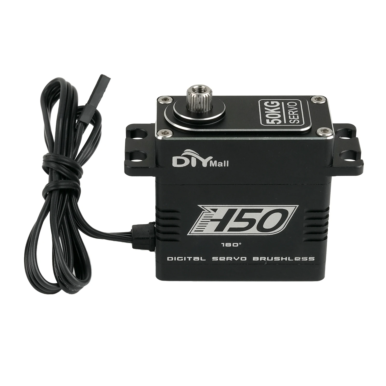 RC Servo Motor 50kg Digital 8.4V Brushless High Torque Steel Gear IP67 Waterproof 180 Degree Metal Case for RC Car Robot Truck