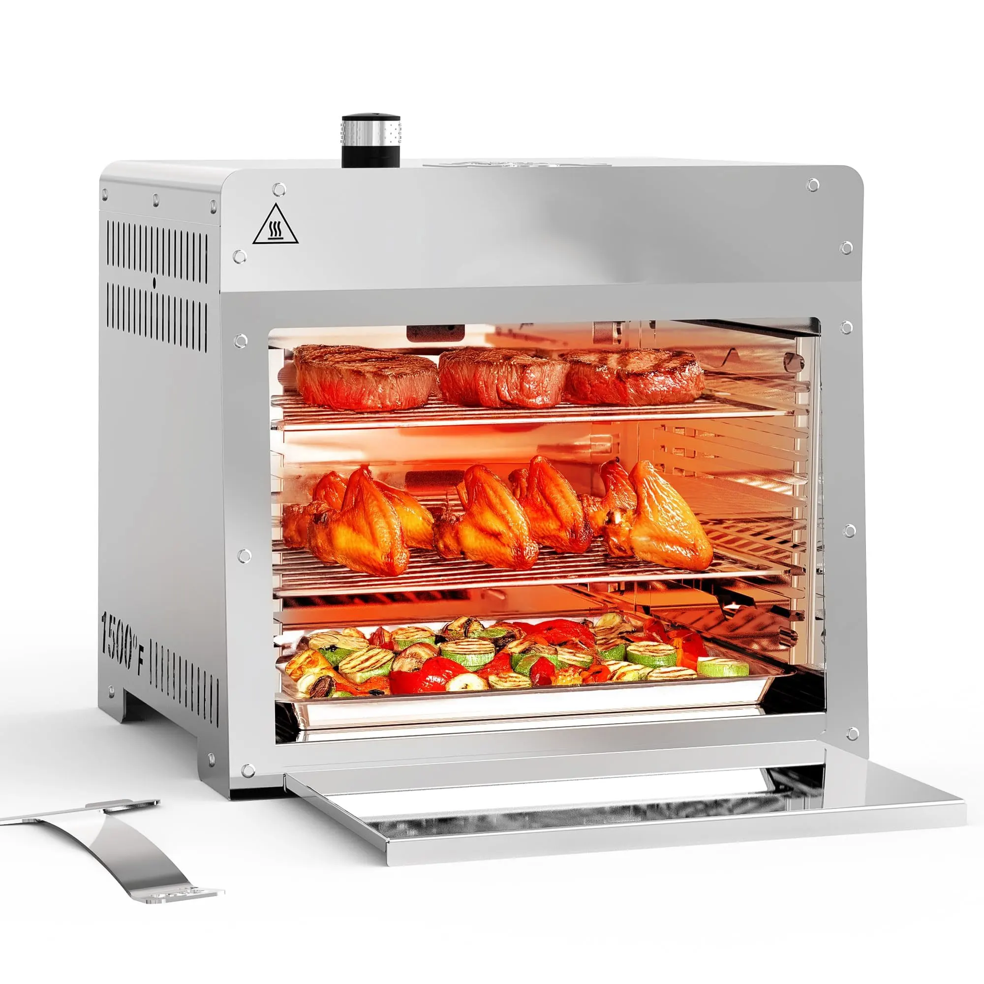 Manufacturer 16 Inch Portable Propane BBQ Grill High Temp 1500 Degrees Outdoor Steak Barbecue Machine