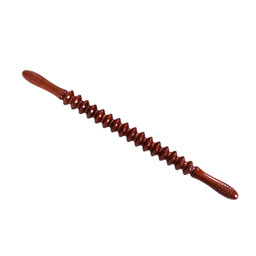 

Wooden Oval Meridian Yoga Rod Shaft Full-Body Massage Stick High-Density Wheel Waist Back Neck Leg Massager for Blood