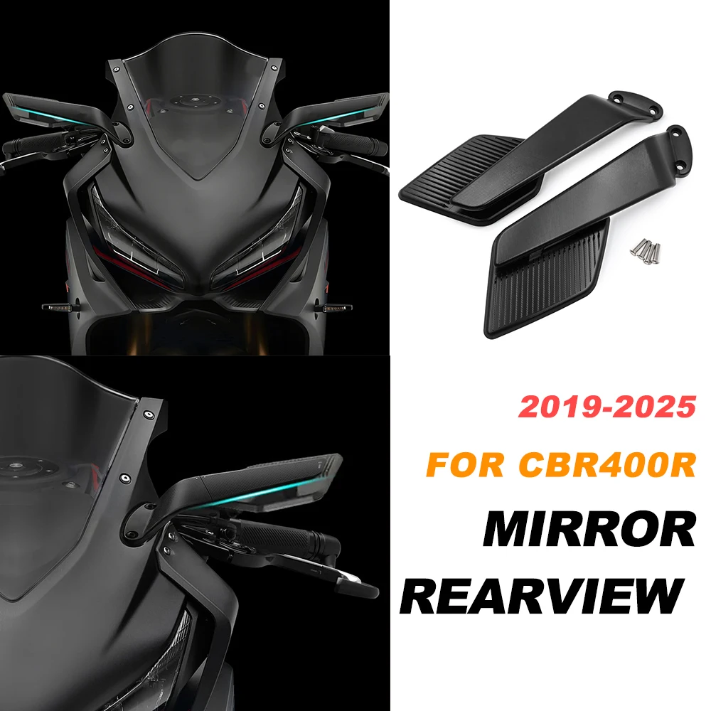 

Зеркало заднего вида для мотоцикла Honda CBR400R 2019-2025, невидимое зеркало заднего вида, спортивное антикрыло, ветровое антикрыло