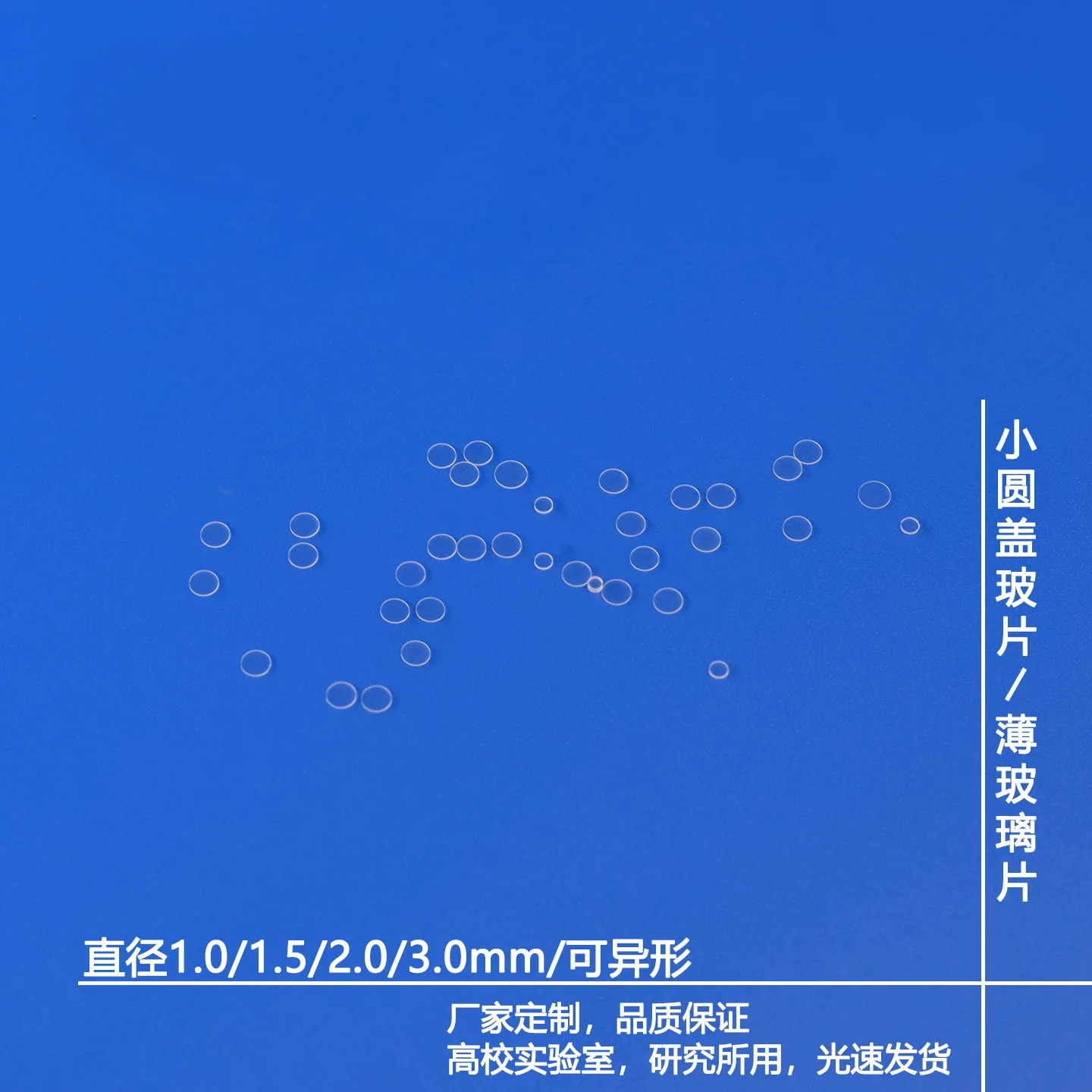 Micro Round Coverslip, Ultra-Thin Glass Piece for Brain Science Experiments, Diameter 1Mm/1.5/2/3Mm, Can Be Shaped