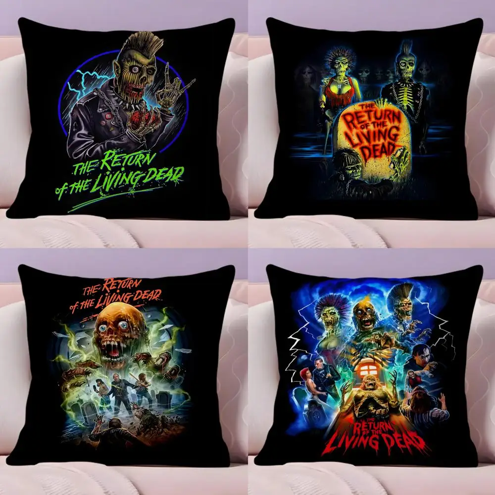 R-Return of the Living Dead Cushion Cover Plush Fabric Soft Double-Sided Printed Sofa Warm Winter Home Gift Pillow Cover