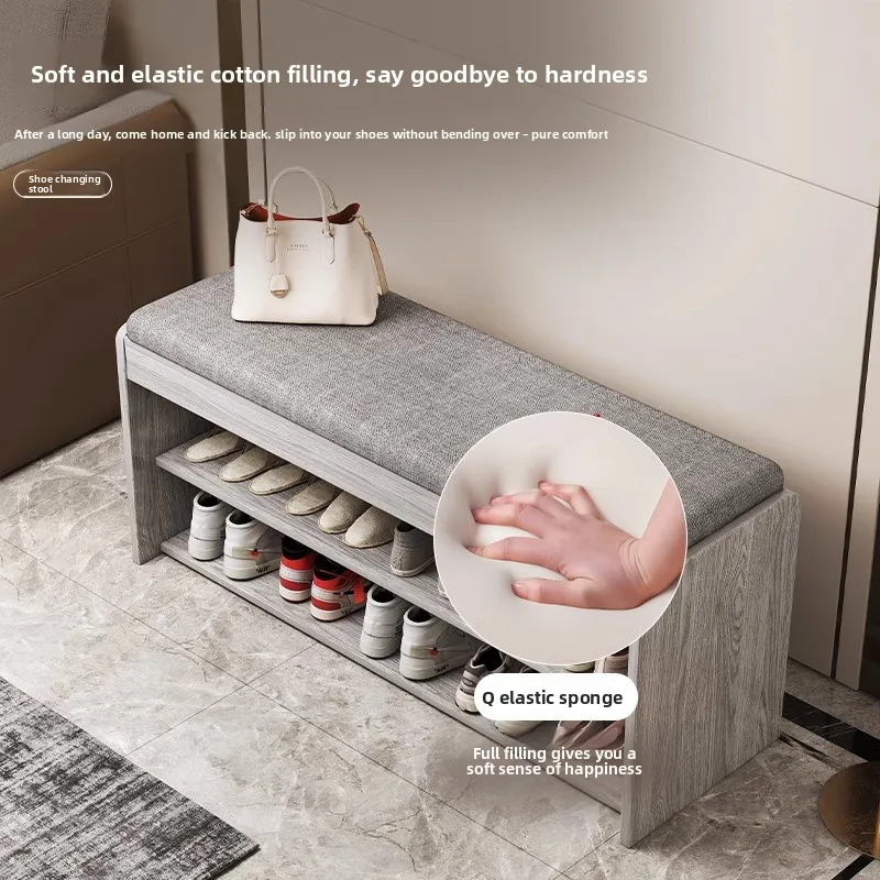Home Shoe Bench Stool with Storage New Design Long Entryway Seat for Changing Shoes