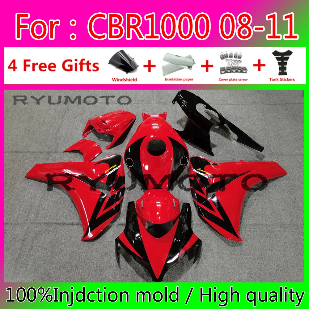 

Injection New ABS Whole Fairings Kits For Honda CBR 1000 RR 2008 2011 CBR1000rr 2008 2009 2010 2011 Fairing red black