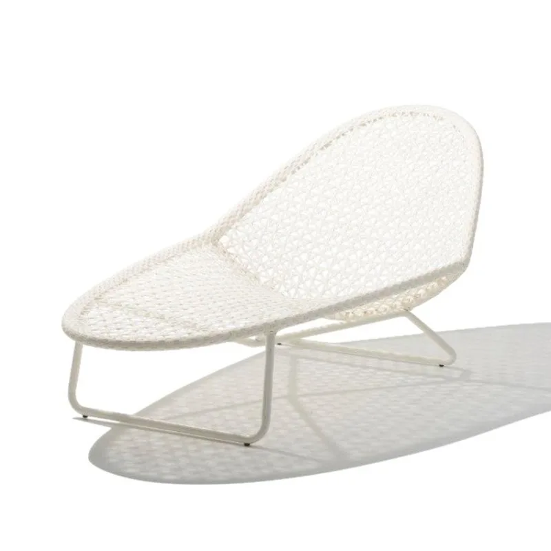 

Pool rattan bed, balcony garden villa courtyard folding lounger, lounger