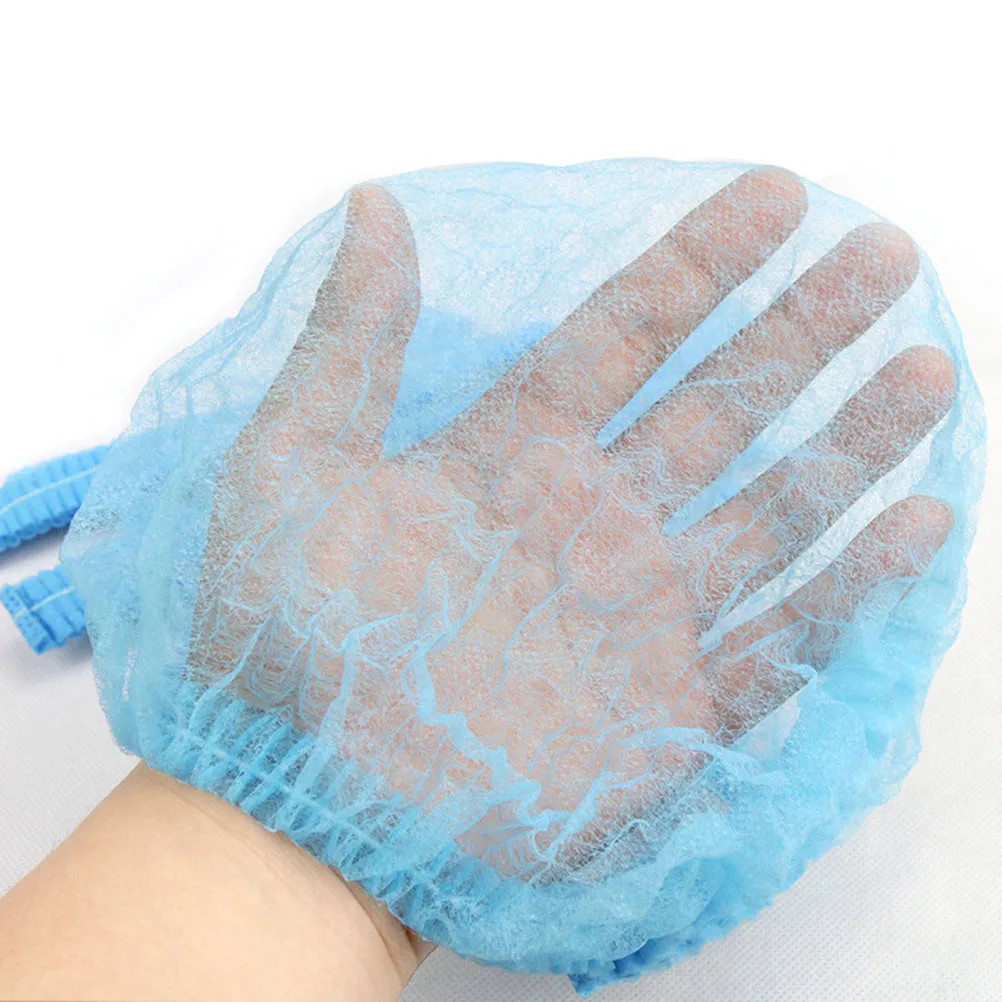 

200 Pcs Disposable Dust-proof Bar Hats Non Woven Caps Kitchen Work Breathable Comfortable Folded Easy Store Use
