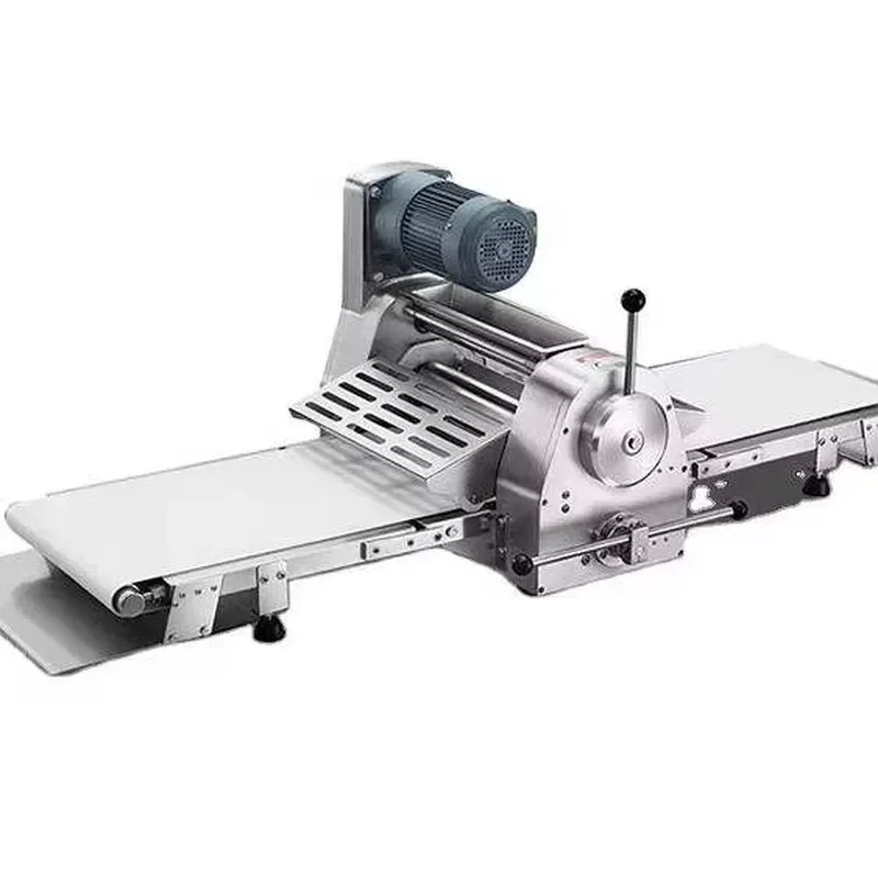 for Commercial Dough Sheeter Machine Tabletop Pastry Croissant Dough Roller for Bakeries Pizza Shop Electric Dough Sheeter