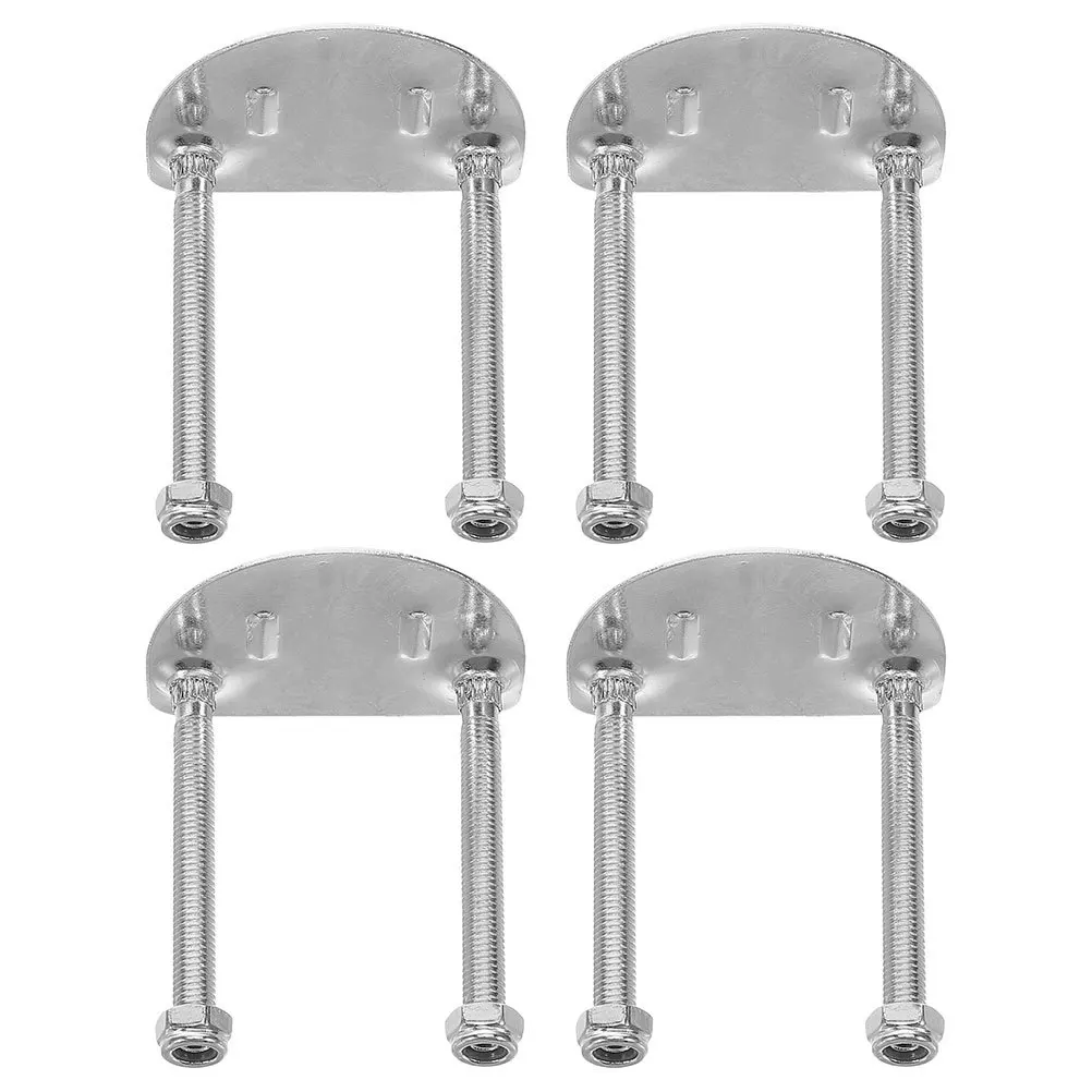 

4Pcs Roller Skate Bracket Plates Double Row Quad Skate Plate Parts Shock Absorption System Universal Fit Silver
