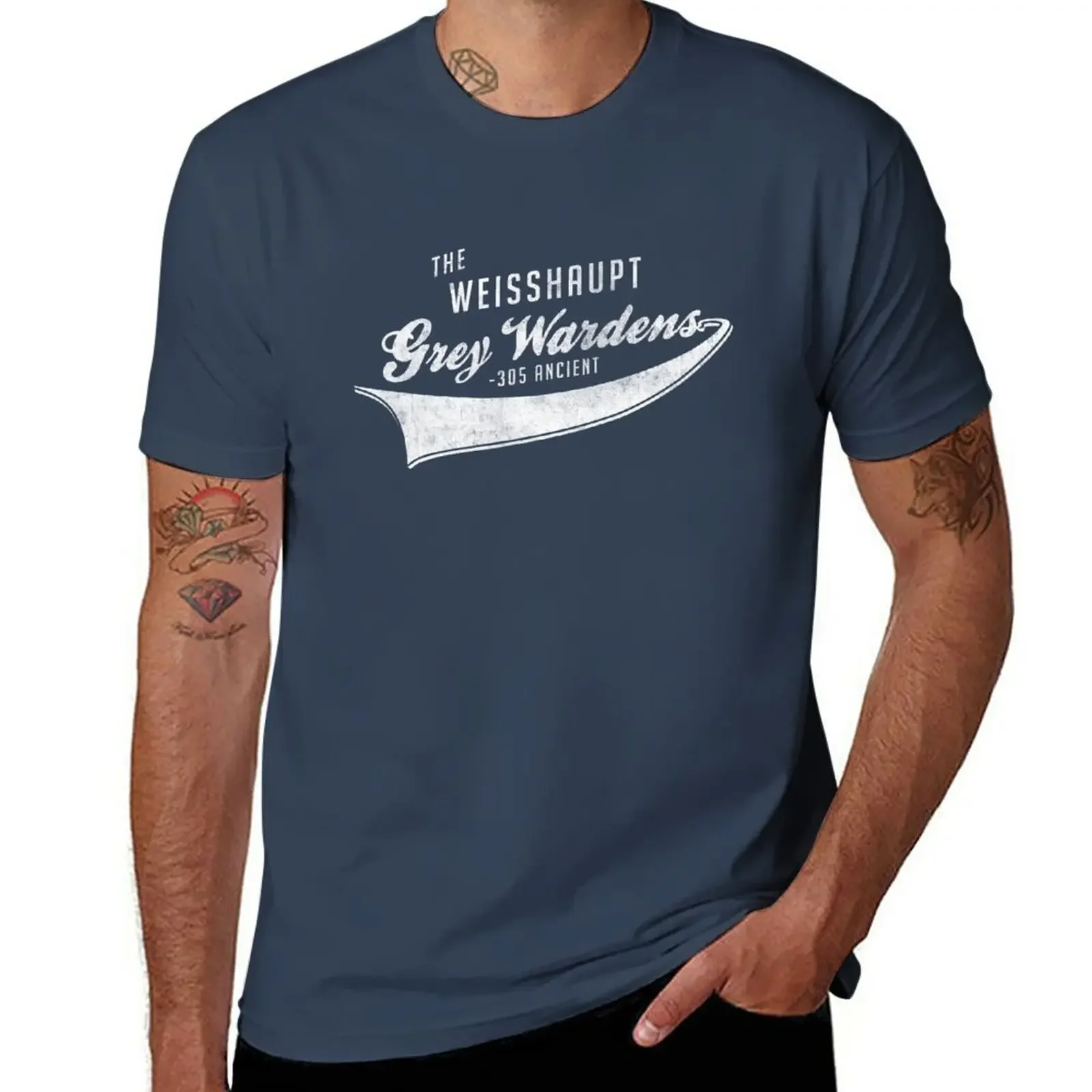 The Weisshaupt Grey Wardens T-Shirt blanks vintage black t shirts for men