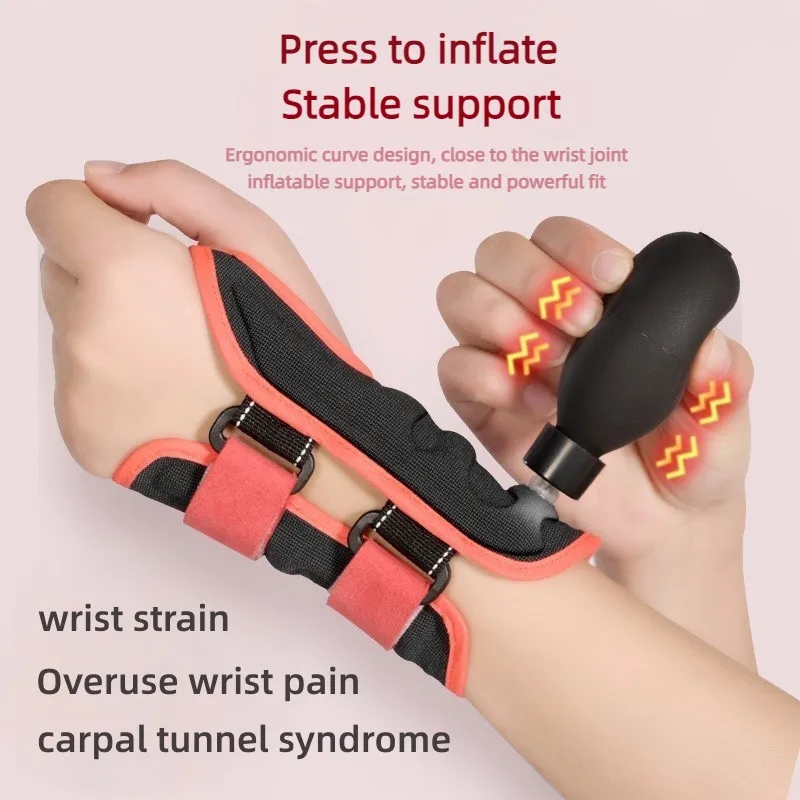 1PC Carpal Tunnel Inflatable Compression Wrist Brace Adjustable Support for Hand Wrist Support Tendonitis Arthritis Pain Relief