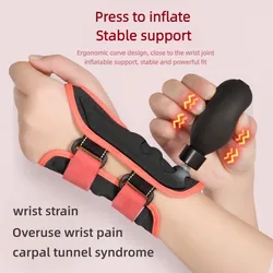 1PC Carpal Tunnel Inflatable Compression Wrist Brace Adjustable Support for Hand Wrist Support Tendonitis Arthritis Pain Relief