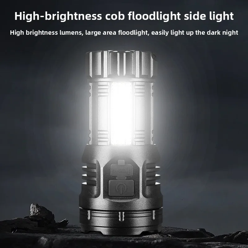 LED Mini Flashlight Bright Light Long Battery Life Outdoor Rechargeable Portable Keychain Light Multifunction Small Torch