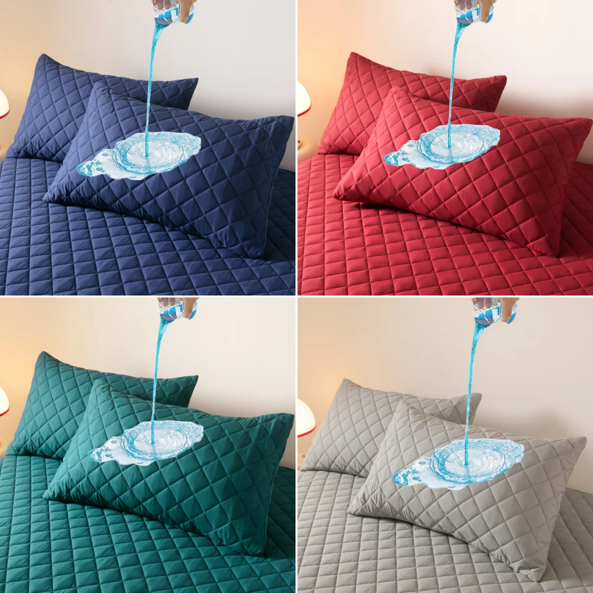 

Двухъярусная наволочка для Северной Европы, водонепроницаемая, антибактериальная, стеганая, хлопковая наволочка, украшение для спальни, дома