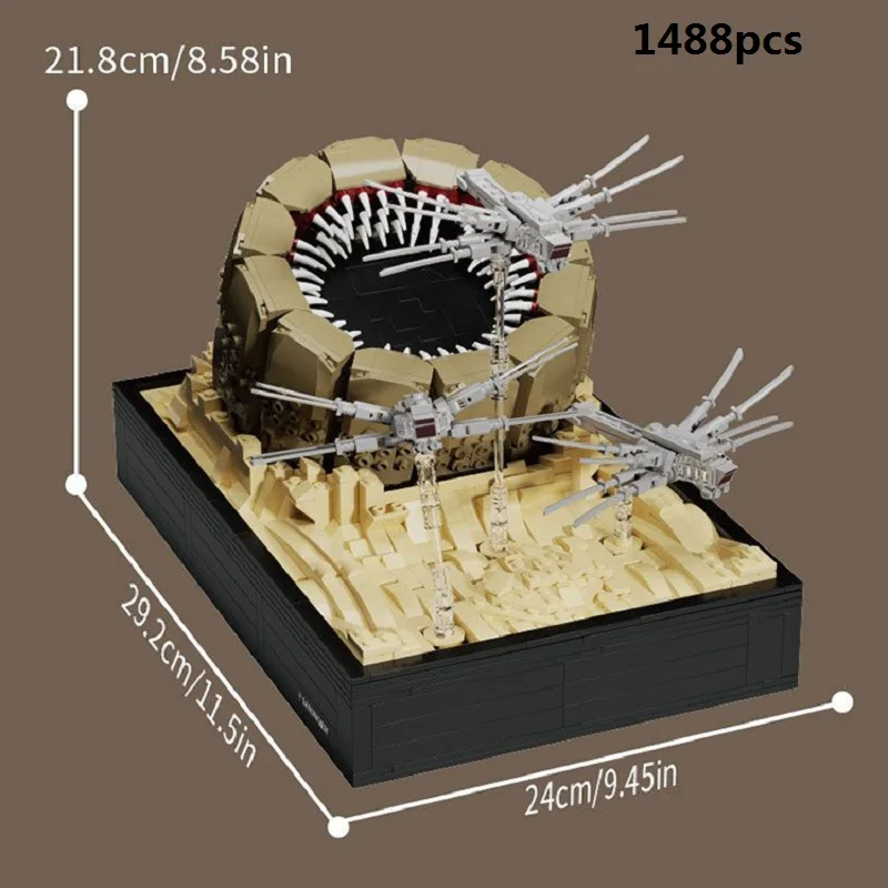 

Sandworm Attack Sand Castle MOC Model Bricks Toys Alien Assembly Building Blocks Compatible With LEGO desktop decoration