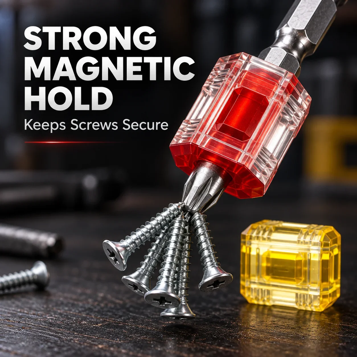5/10pcs Magnetizer Demagnetizer Tool, 1/4in 6.35mm Screwdriver Bit Magnetic Ring, Strong Magnetizer for Electric Drill Bits