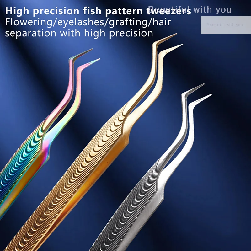 

Eyelashes Tweezers Stainless Steel Superhard Tweezers Precision Anti-Static Tweezers Makeup Tools For Eyelash Extensions